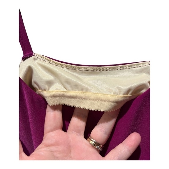 Miraclesuit Tankini Framboise Pink Dazzle Scoop Neck Underwire Swim NEW Size 10 - Picture 3 of 10